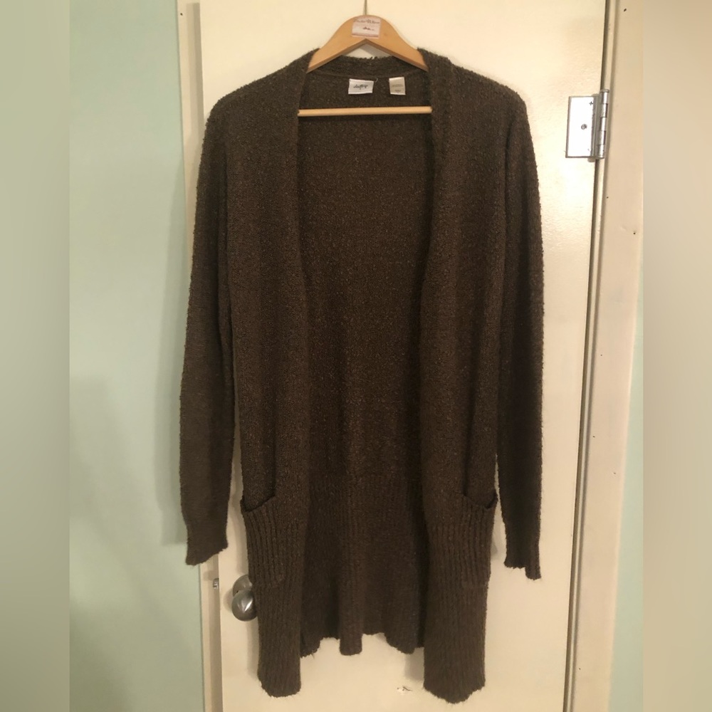 Green cardigan